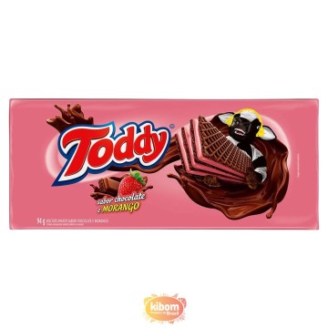 Wafer Toddy sabor Morango 94g